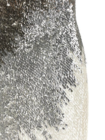 Elisabetta Franchi Metallic Tulle Dress Silver
