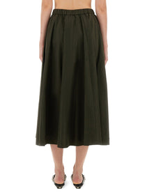 ASPESI Women's Mia Skirt Green ASPESI