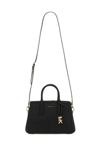 Michael Kors women’s borsa mano Laila small black leather handbag with gold-tone hardware and detachable shoulder strap