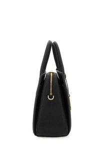Michael Kors women’s borsa mano laila small black leather satchel with gold-tone zipper and handles