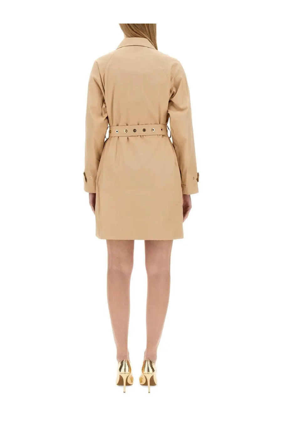 Michael Kors Women's Cotton Trench Coat Beige, view 3