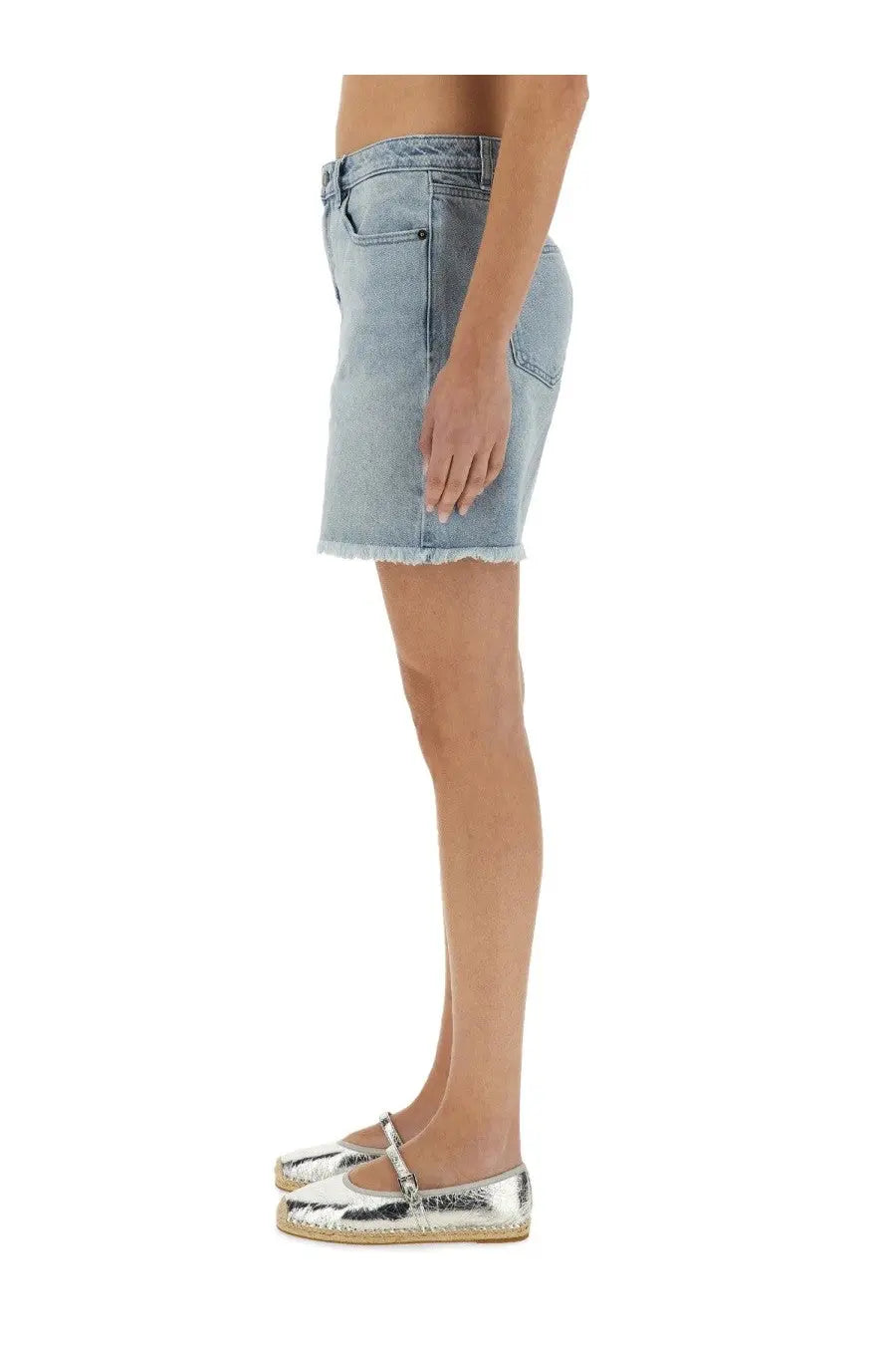 Michael Kors Women's Denim Boyfriend Shorts Blue, view 4
