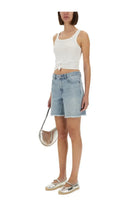 Michael Kors Women's Denim Boyfriend Shorts Blue, view 2