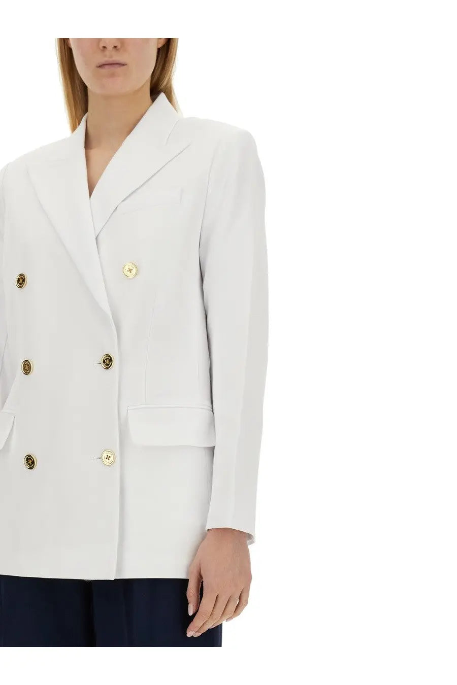 Michael Kors Women's Double Breasted Jacket White, view 4