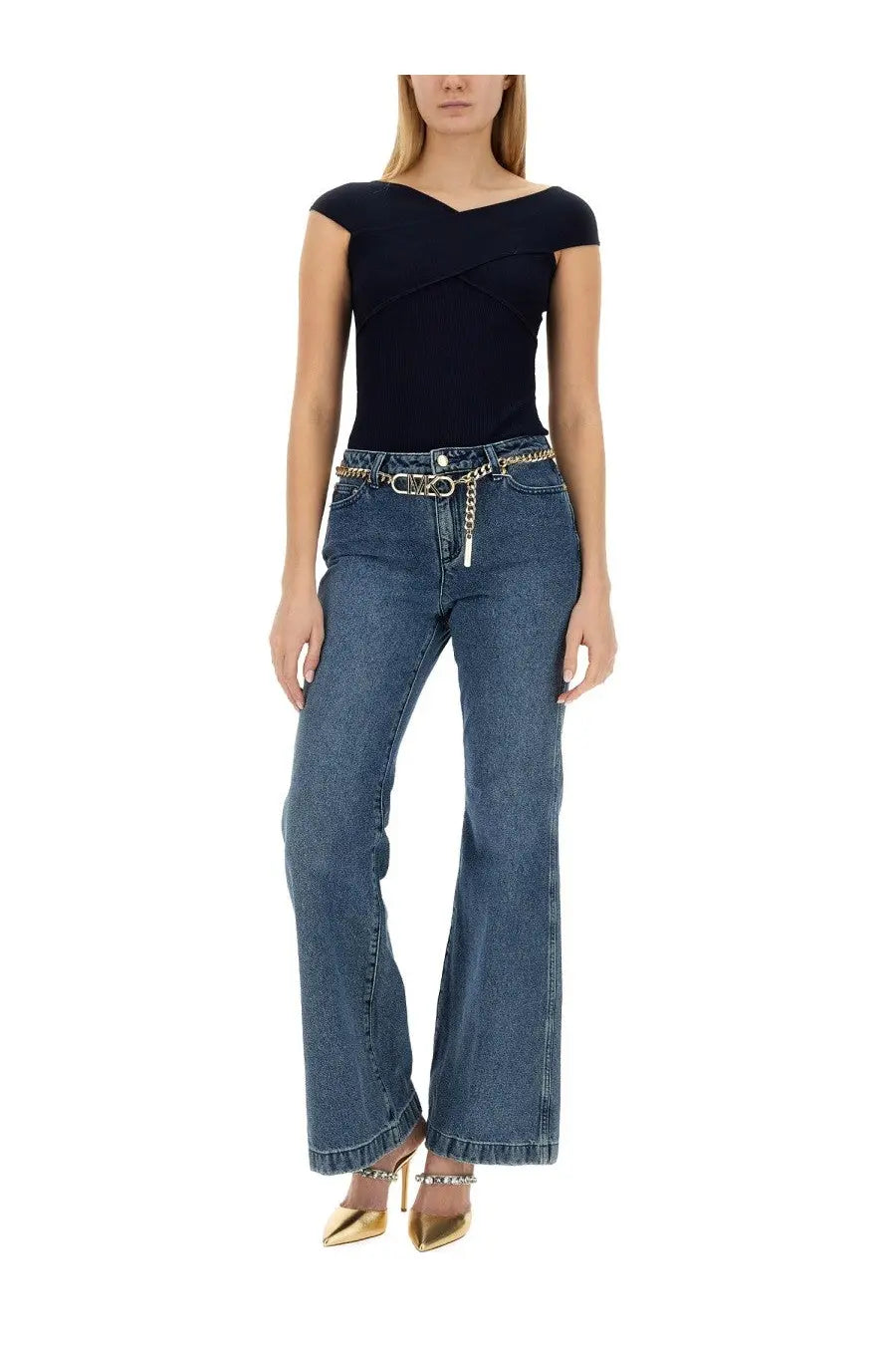 Michael Kors Women's Flare Fit Jeans Blue, view 2