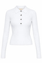 Michael Kors Women's Long Sleeved Polo Shirt White