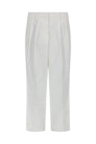 Michael Kors Women's Linen Tailored Trousers White