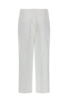 Michael Kors Women's Linen Tailored Trousers White, view 2