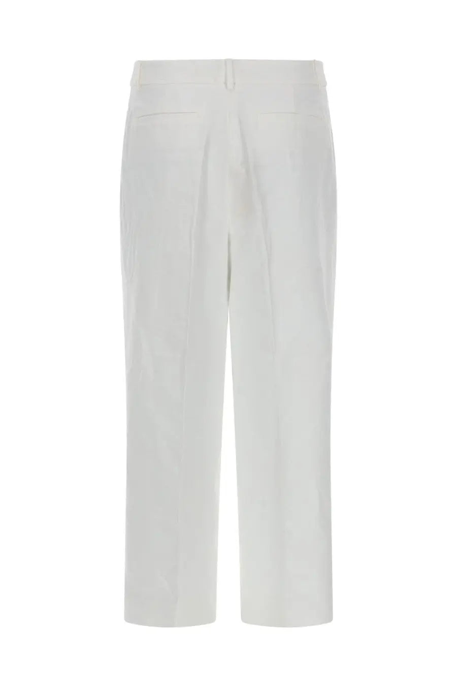 Michael Kors Women's Linen Tailored Trousers White, view 2