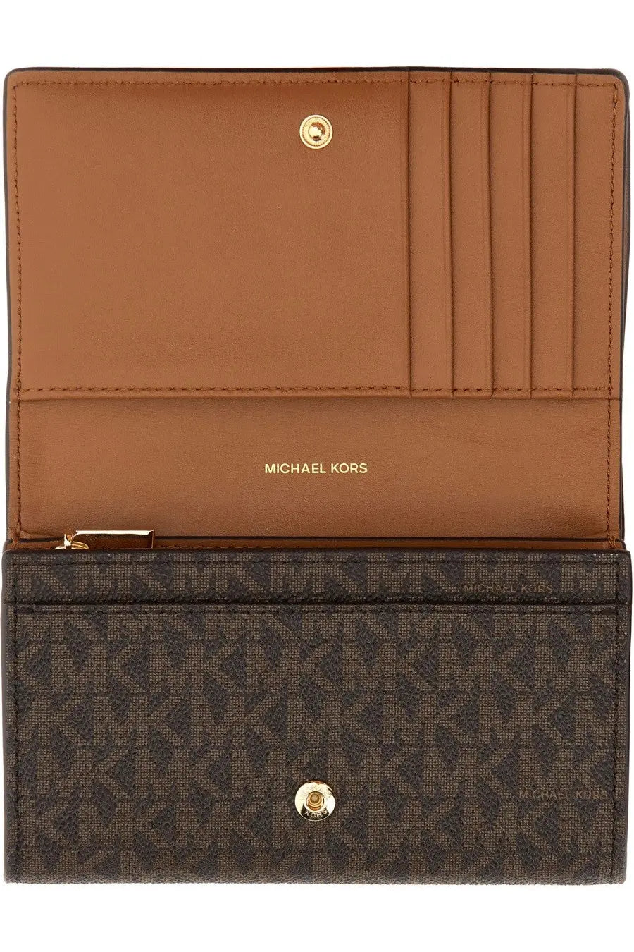 Michael Kors Women's Jet Set Wallet Brown, view 3