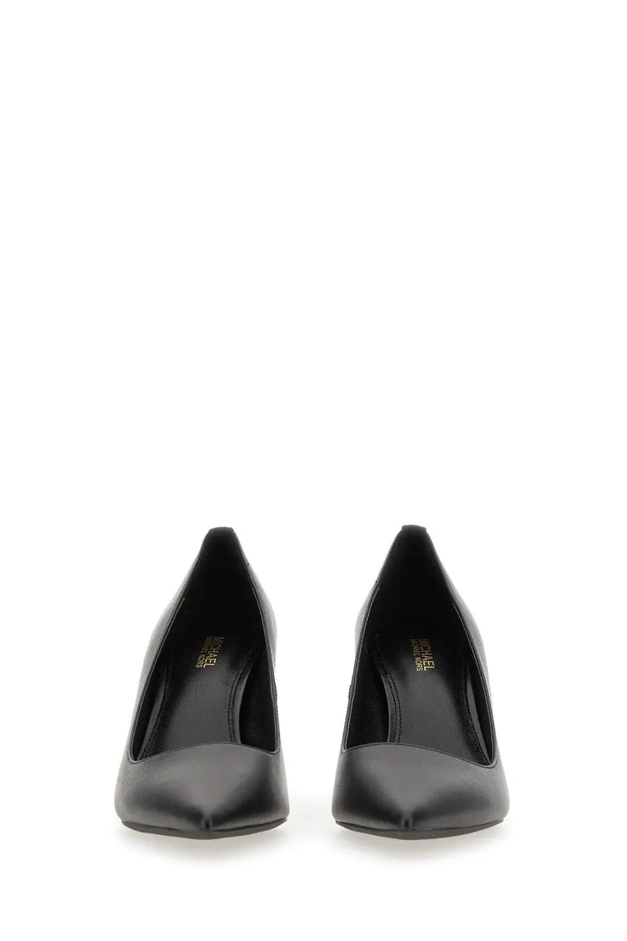 Black leather michael kors women’s pointed-toe pump with flex sole in black for stylish formal wear