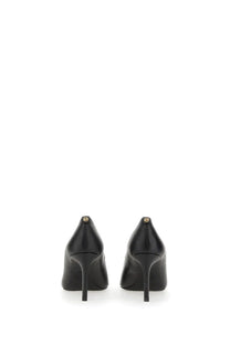 Michael Kors women’s black leather pump Alina flex with sleek pointed toe and slender heel