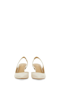 Michael Kors women’s pump Alina pink cream-colored suede slingback heels with a sleek minimalist design