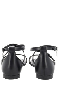 Michael kors women’s sandal alexa black patent leather t-strap with low block heel and silver buckle accents