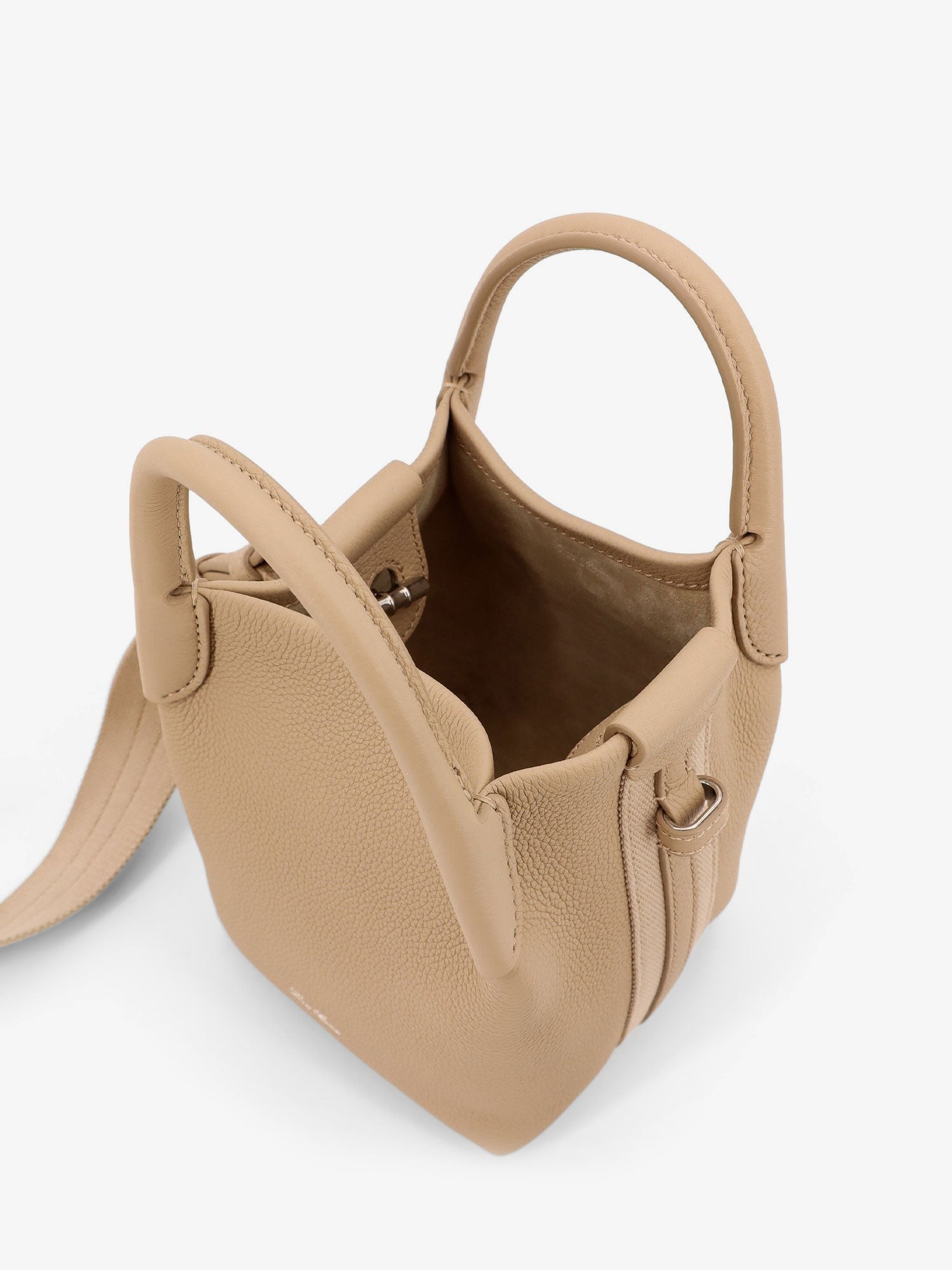 Micro Bale Leather Bucket Bag