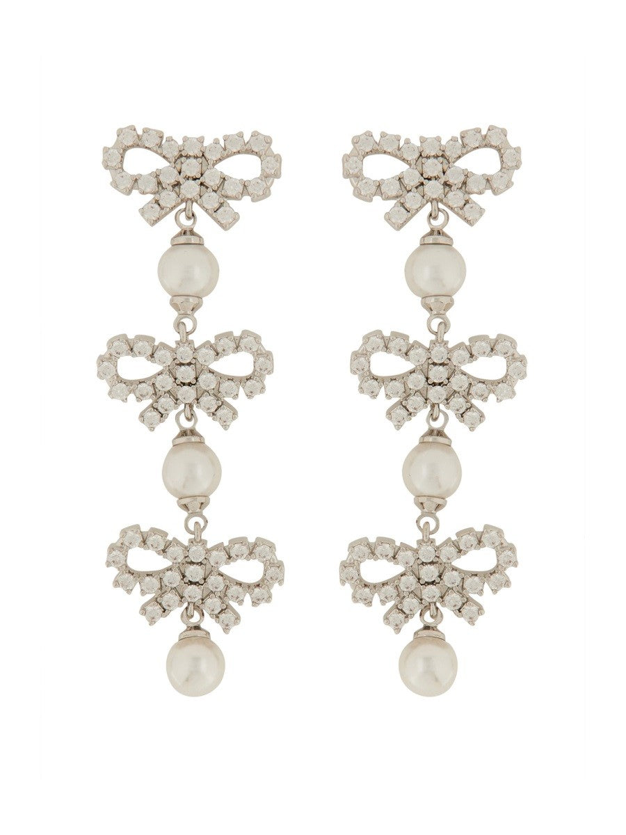 self-portrait Women's Micro Bow Earrings Silver self-portrait