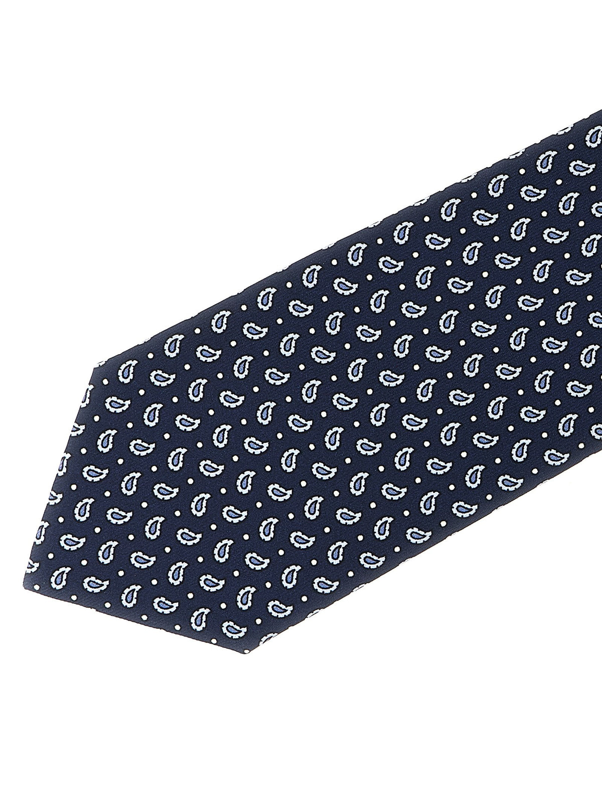 Brioni Micro Paisley Tie Blue, view 3