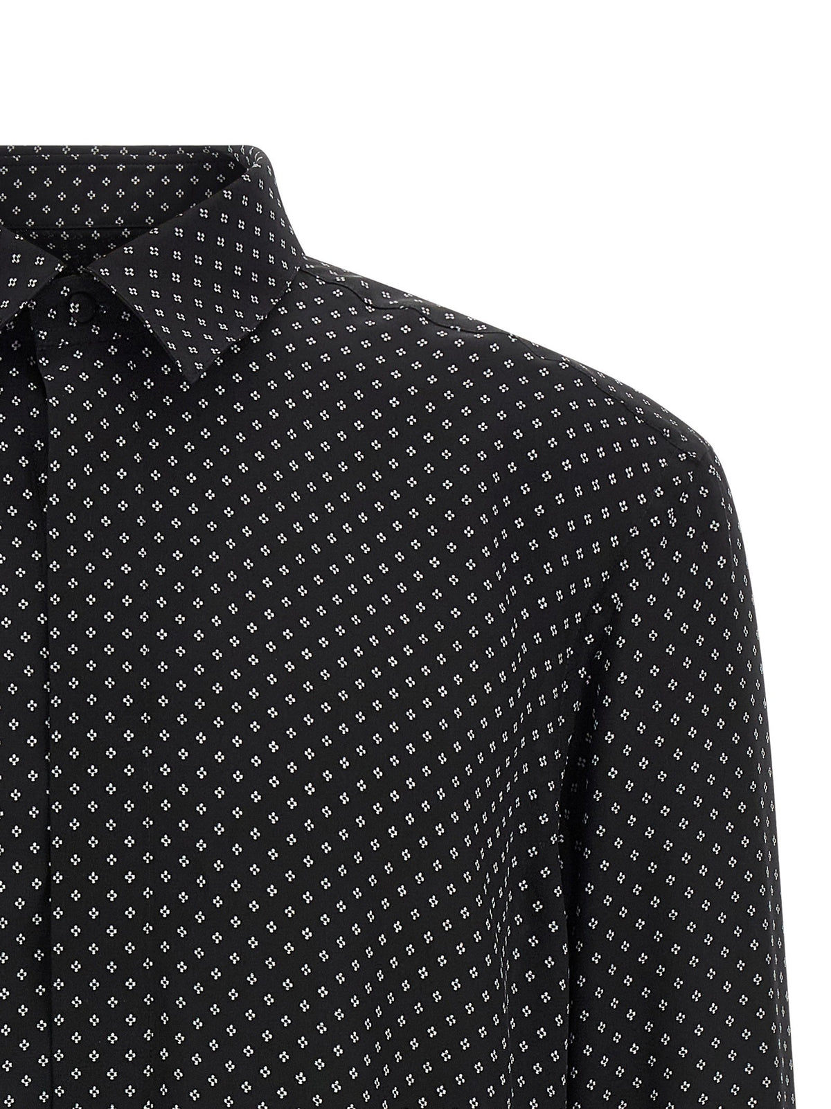 Tom Ford Micro Print Shirt Black, view 3