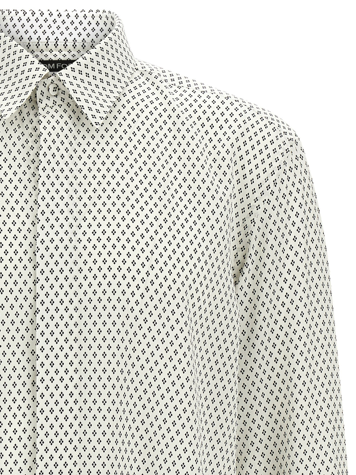 Tom Ford Micro Print Shirt White, view 3