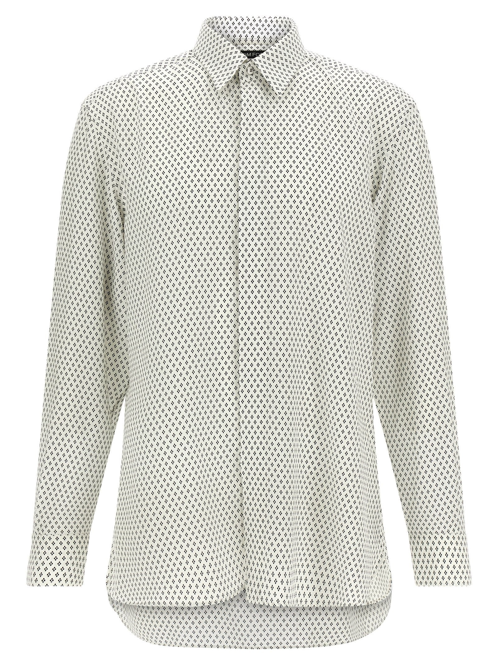 Tom Ford Micro Print Shirt White
