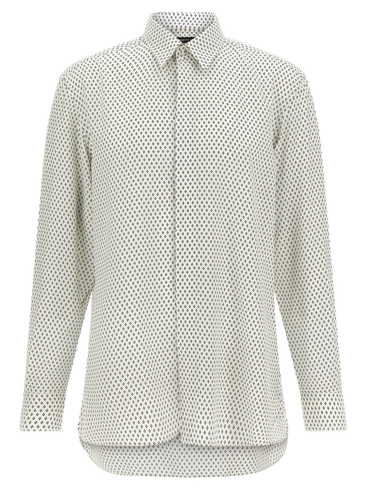 Tom Ford Micro Print Shirt White