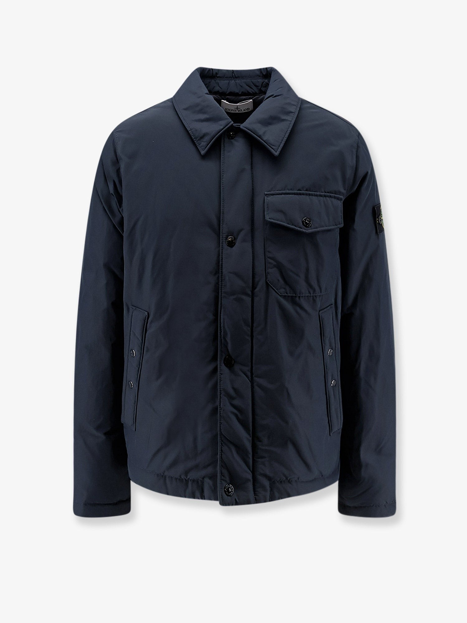 Stone Island Men's Micro Reps Nylon Padded Jacket Blue