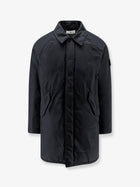 Stone Island Men's Micro Reps Padded Long Jacket Black