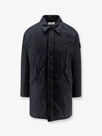 Stone Island Men's Micro Reps Padded Long Jacket Black