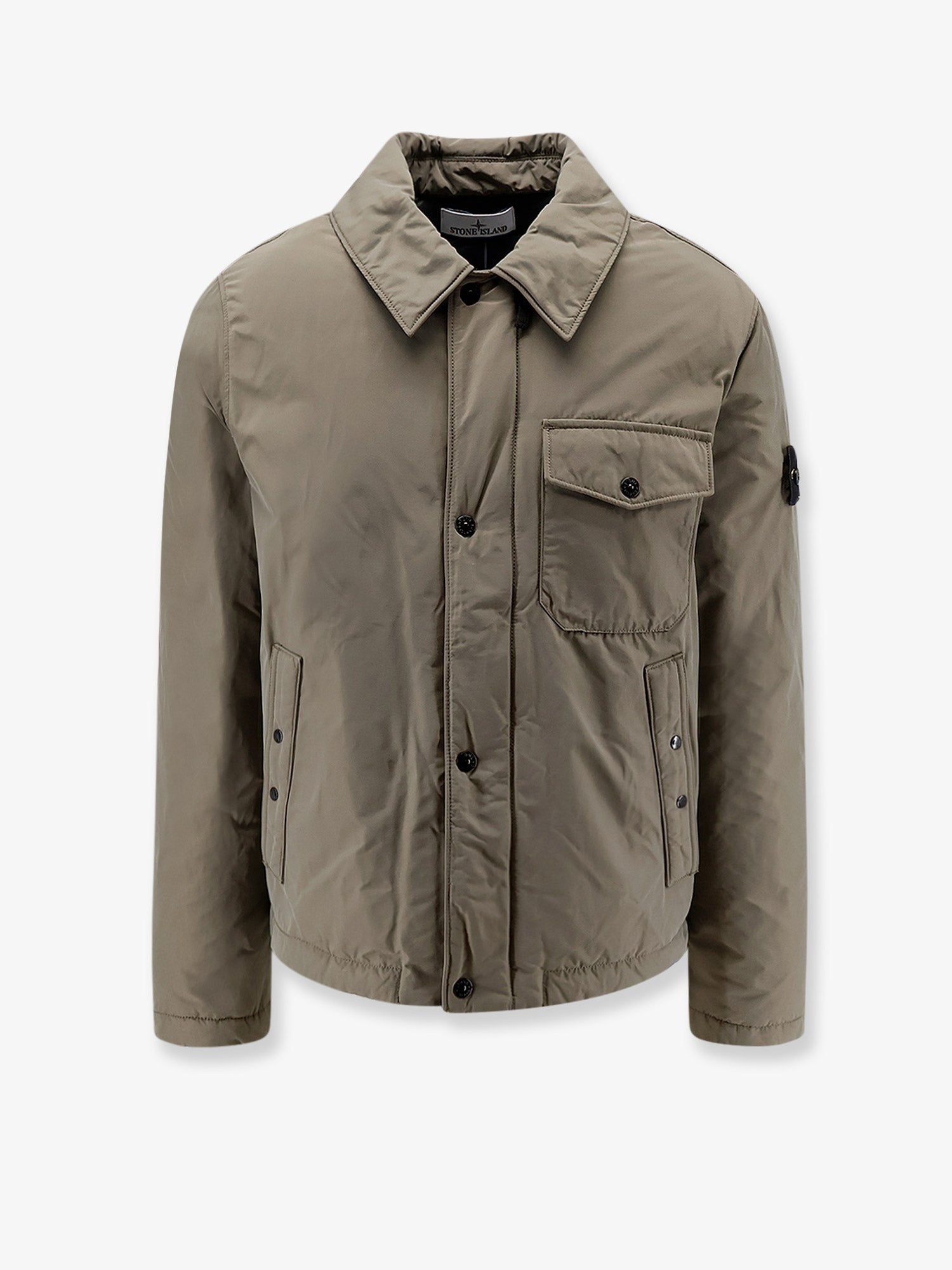 Stone Island Men's Micro Reps Padded Nylon Jacket Green