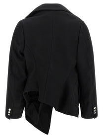 Comme Des Garçons Micro Ribbed Blazer Black