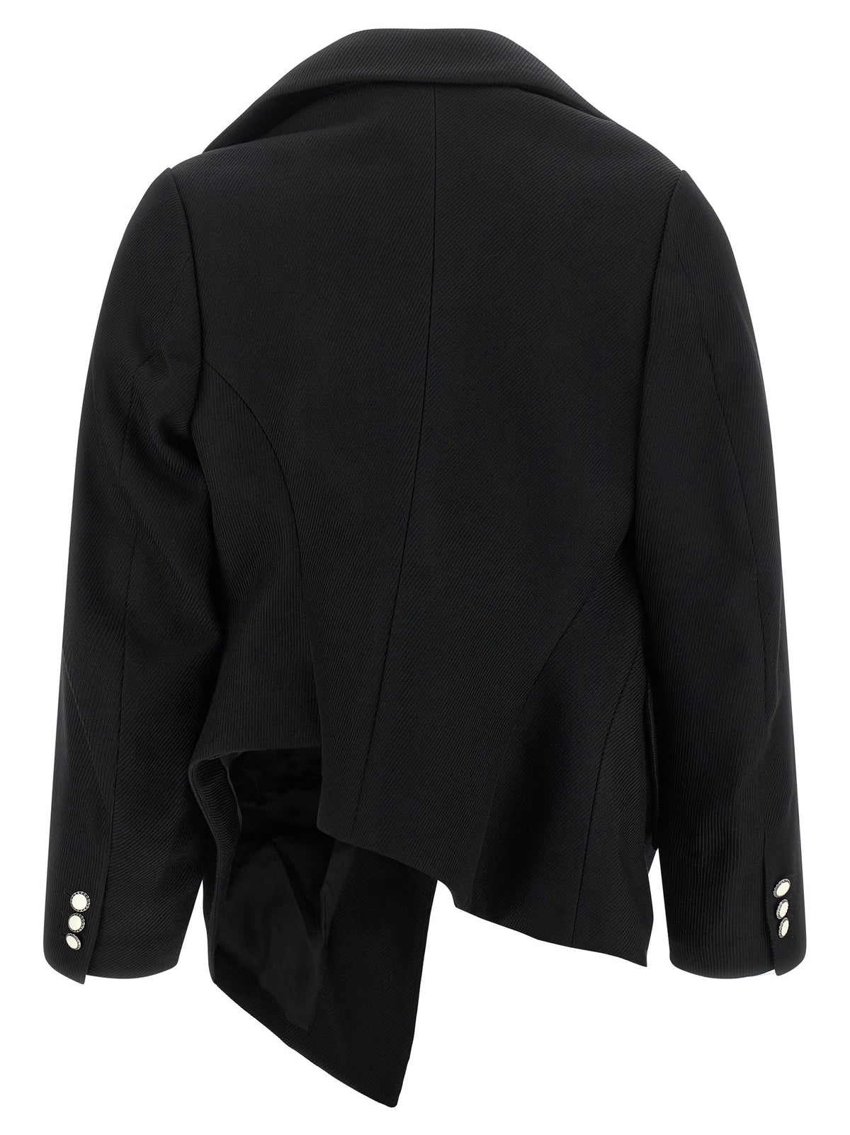 Comme Des Garçons Micro Ribbed Blazer Black