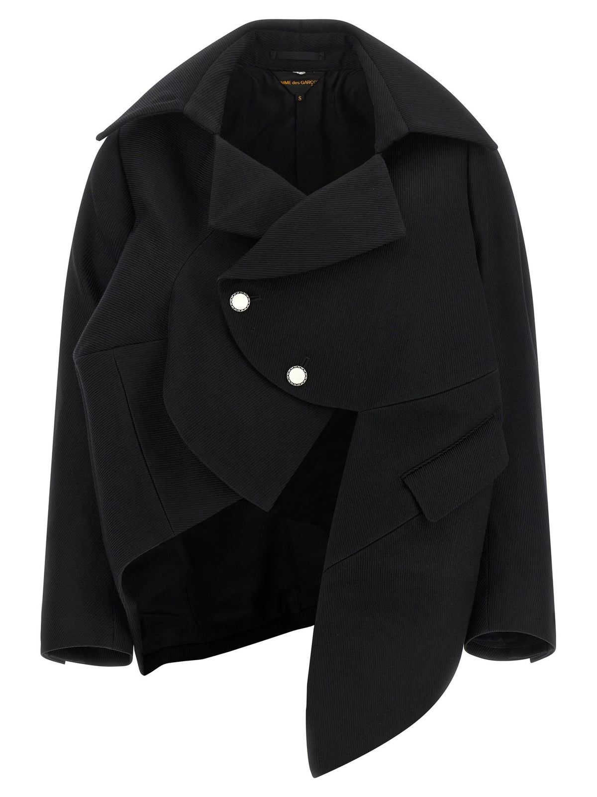 Comme Des Garçons Micro Ribbed Blazer Black
