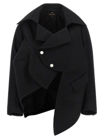 Comme Des Garçons Micro Ribbed Blazer Black
