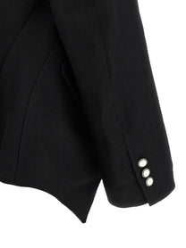 Comme Des Garçons Micro Ribbed Blazer Black