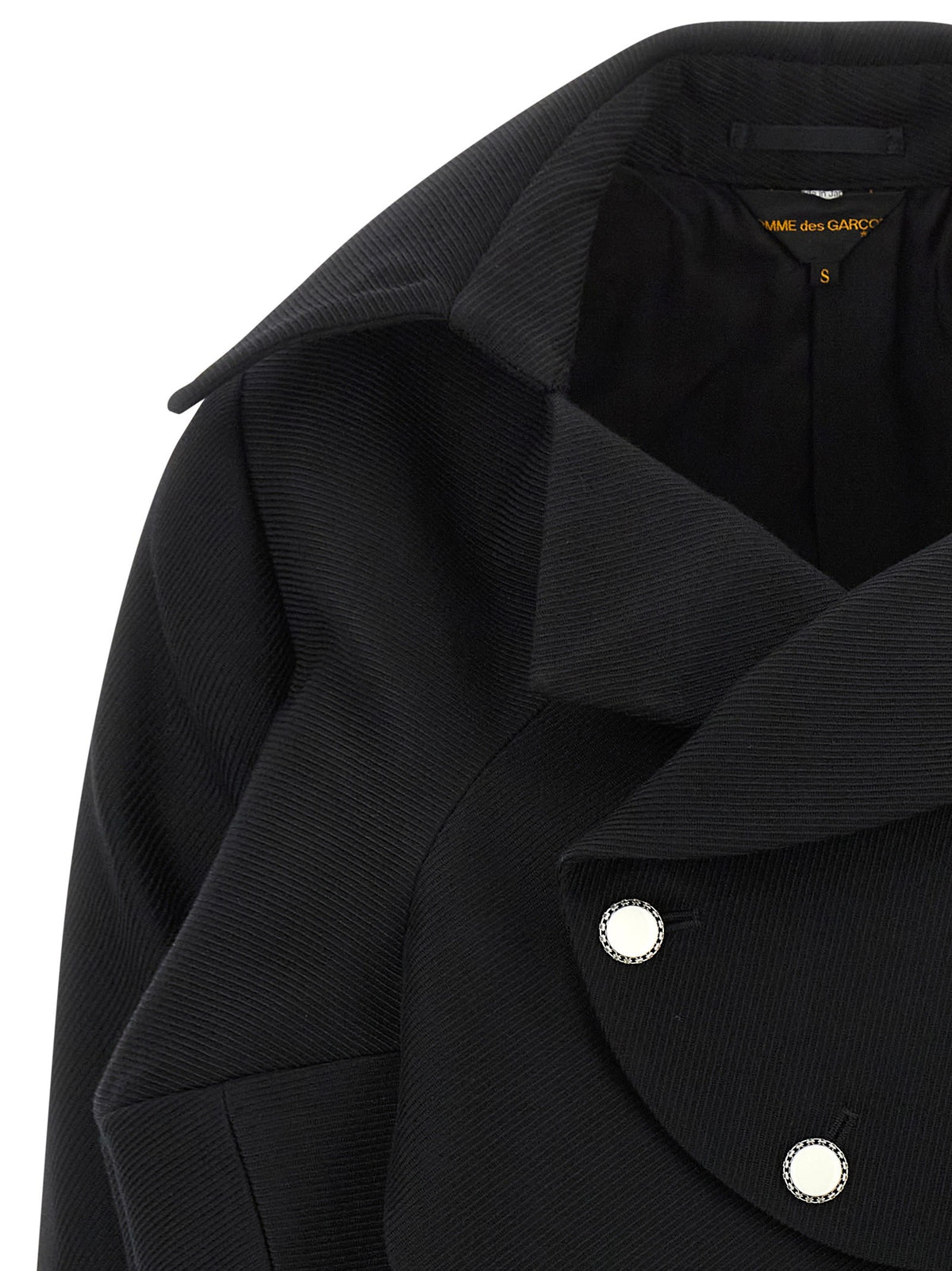 Comme Des Garçons Micro Ribbed Blazer Black