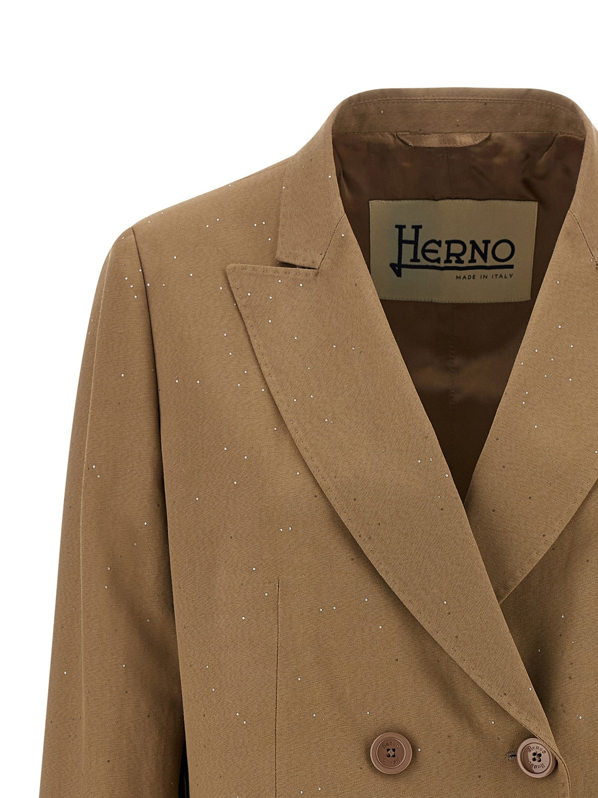 Herno Micro Sequin Blazer Beige, view 3