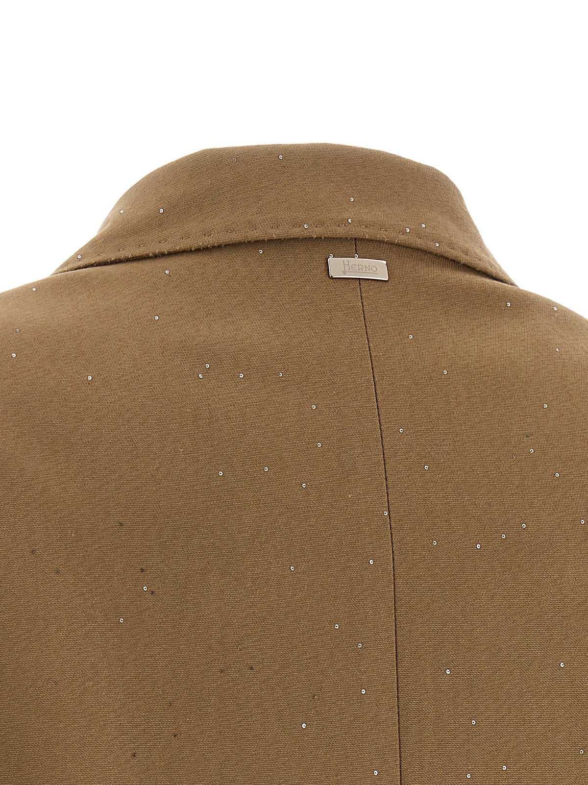 Herno Micro Sequin Blazer Beige, view 5