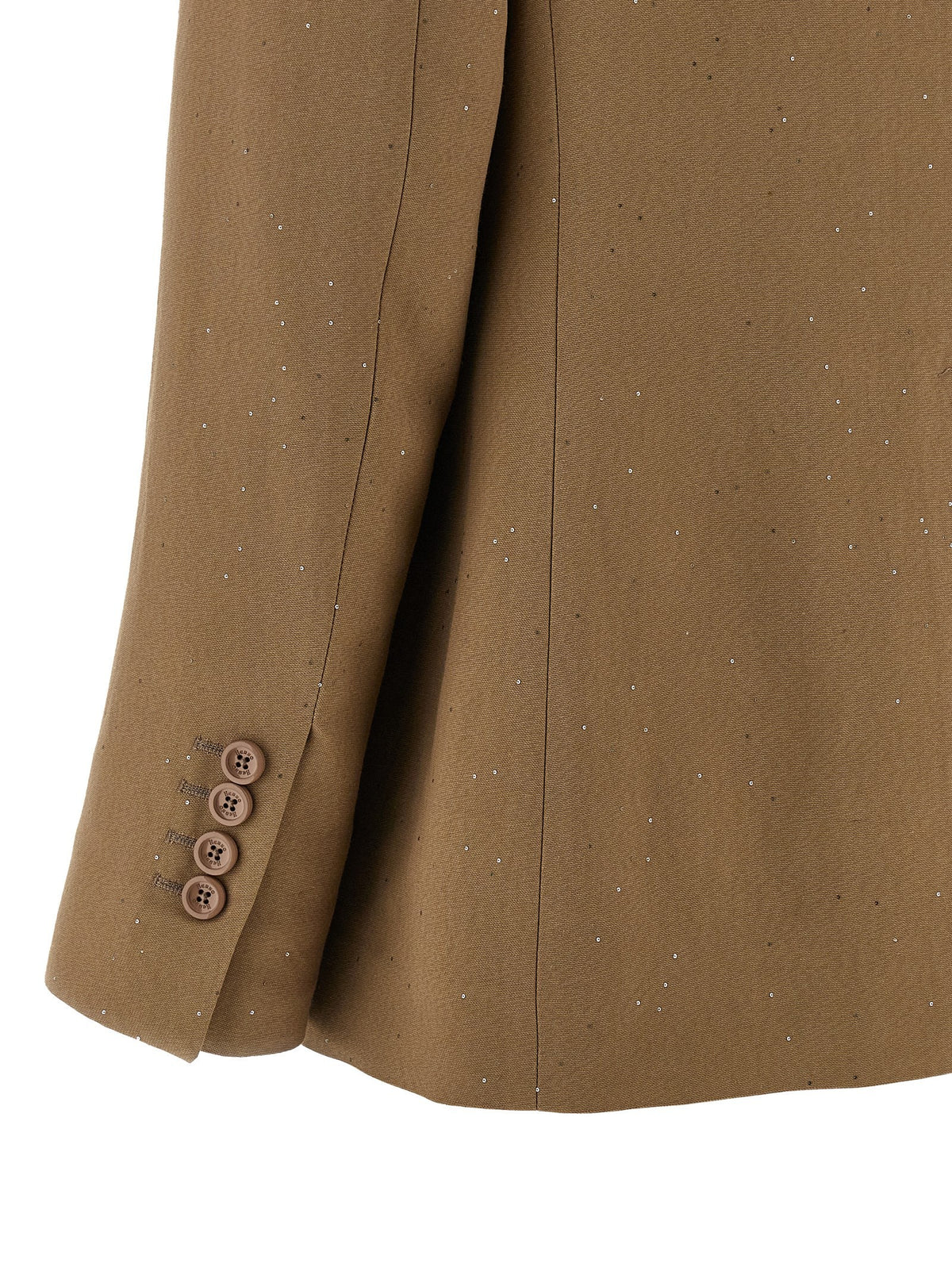 Herno Micro Sequin Blazer Beige, view 4