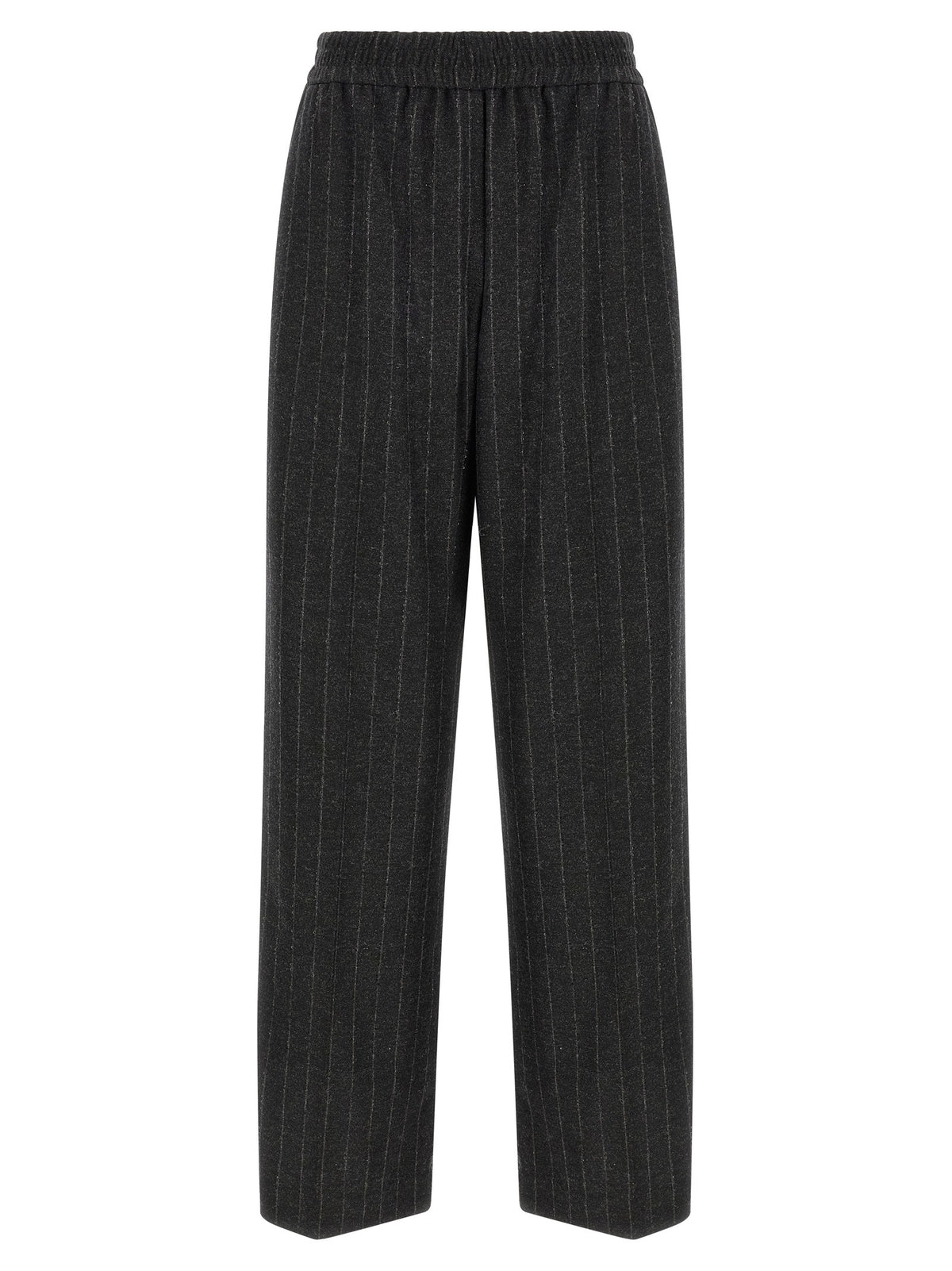 Brunello Cucinelli Micro Sequin Pinstripe Pants Grey