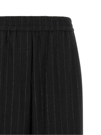 Brunello Cucinelli Micro Sequin Pinstripe Pants Blue, view 3