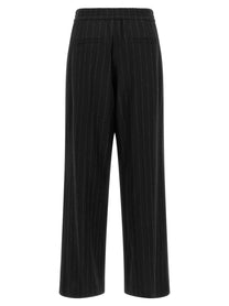 Brunello Cucinelli Micro Sequin Pinstripe Pants Blue, view 2