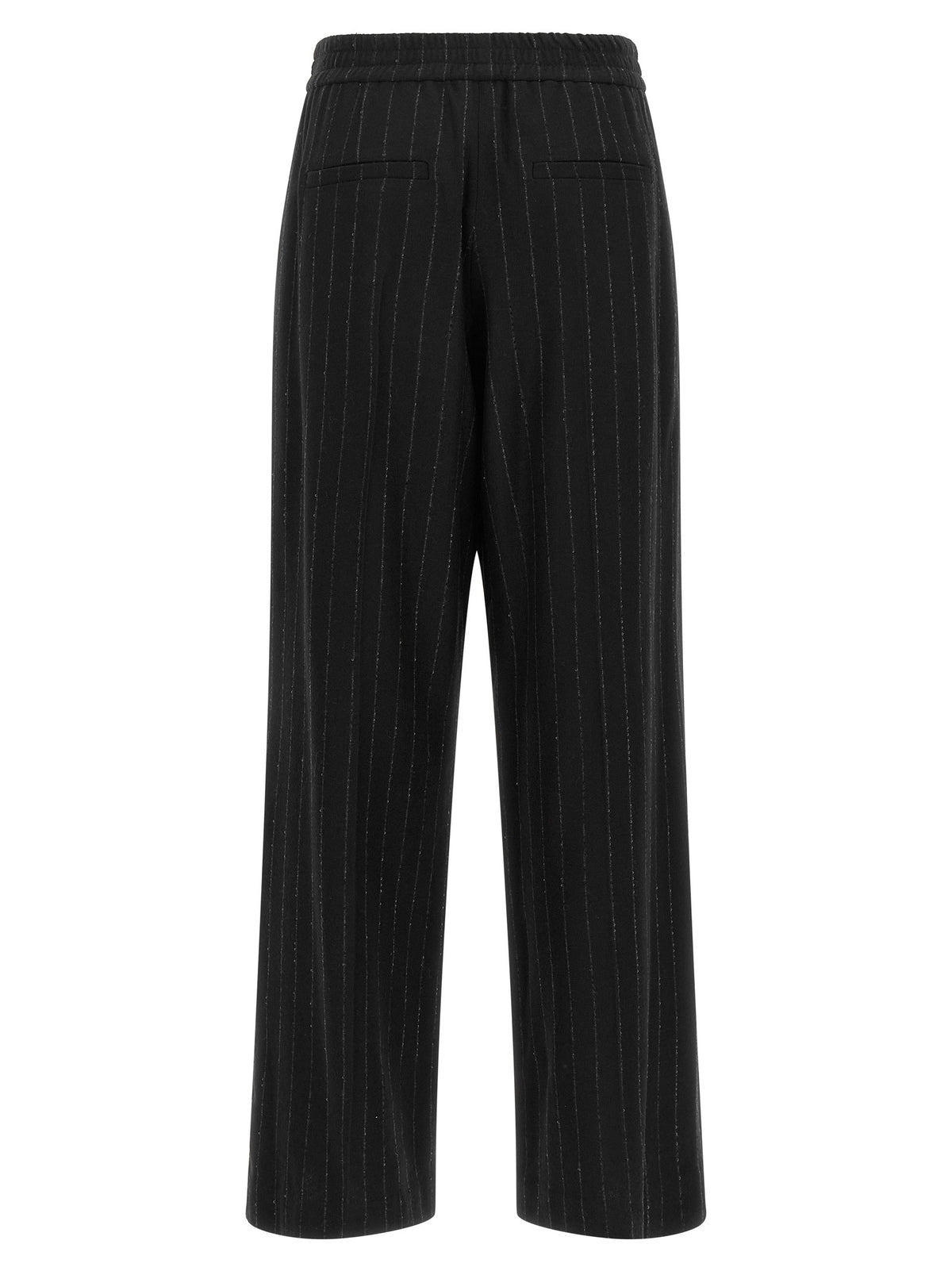 Brunello Cucinelli Micro Sequin Pinstripe Pants Blue, view 2
