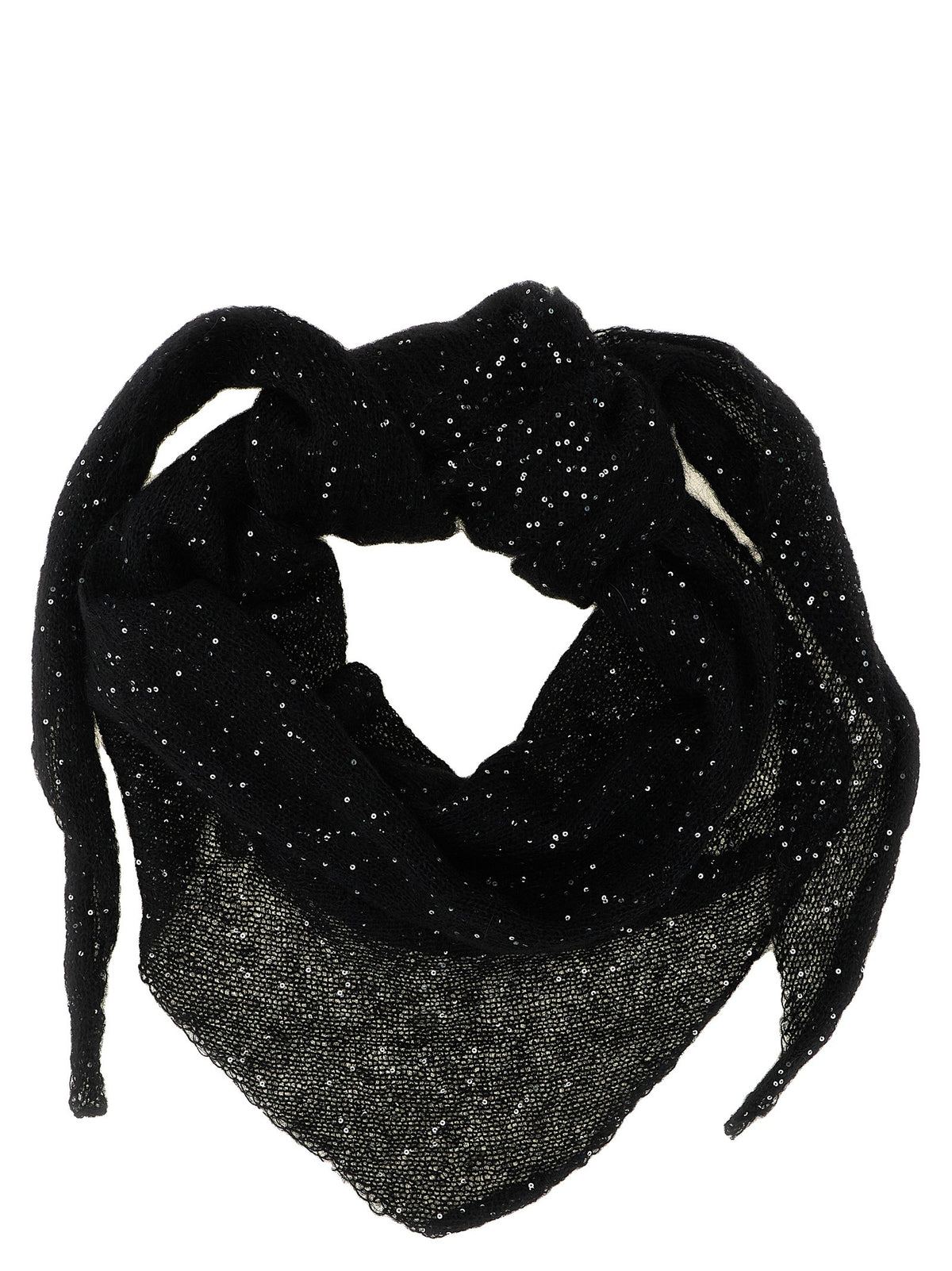 Nude Lucy Micro Sequin Scarf Black