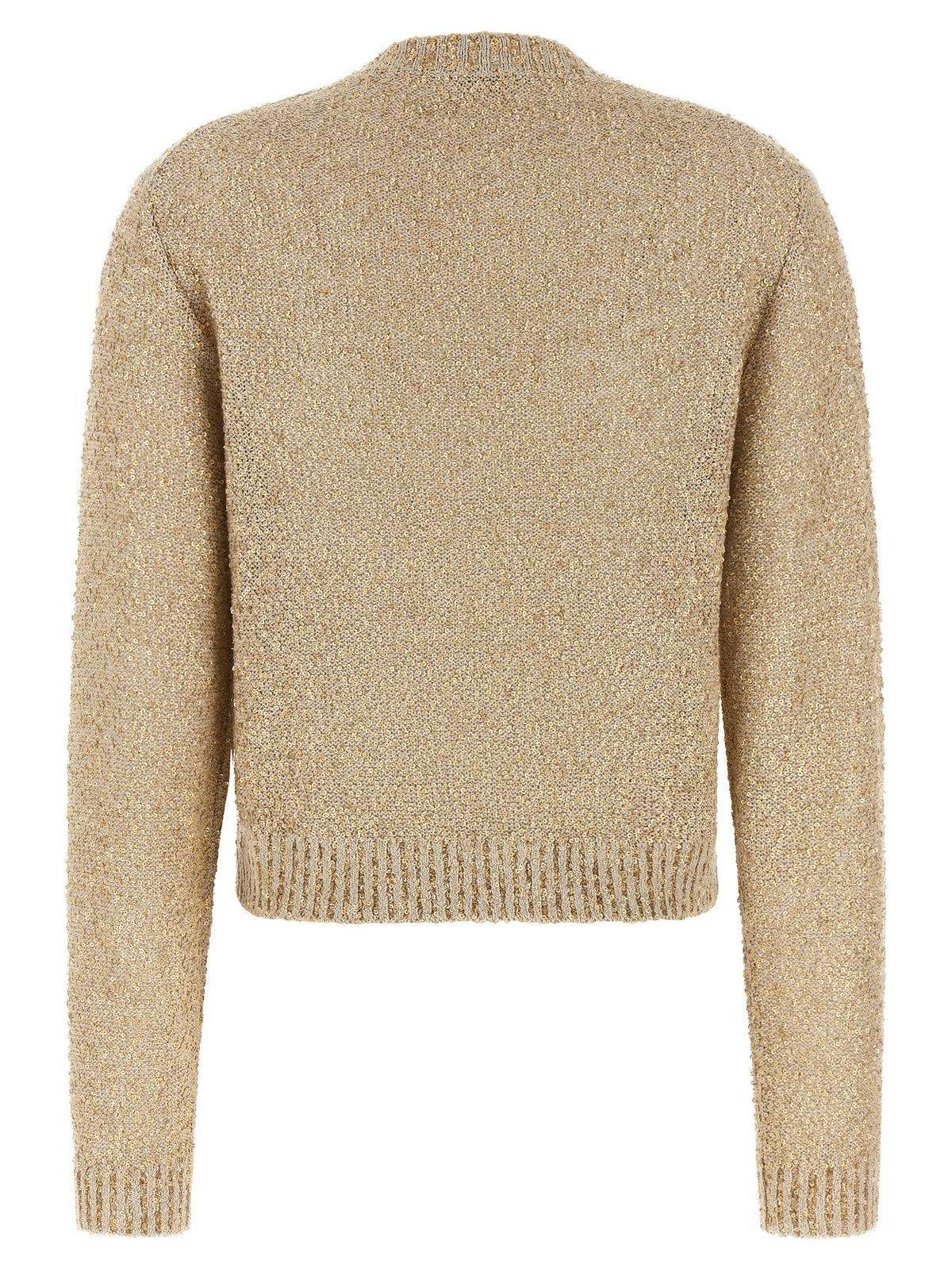 Brunello Cucinelli Micro Sequin Sweater Gold, view 2