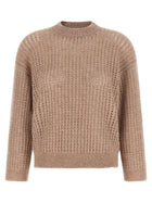 Peserico Micro Sequin Sweater Beige