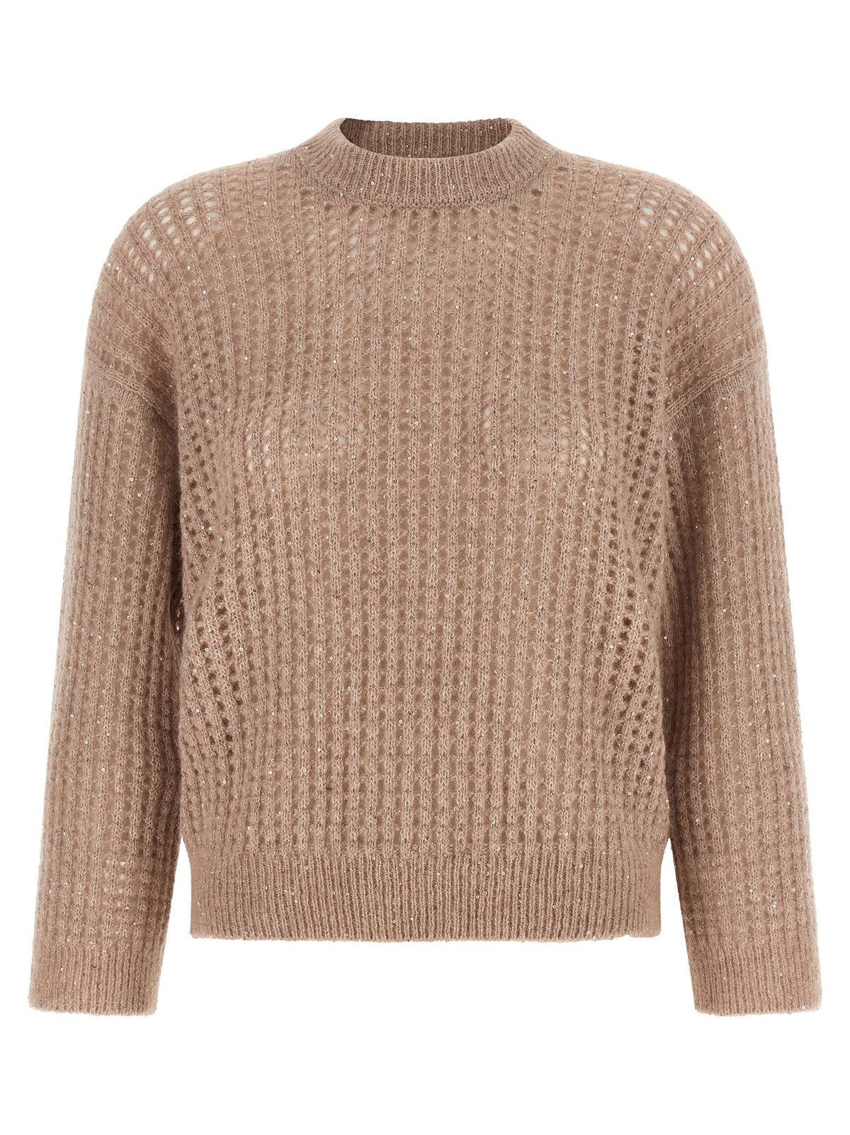 Peserico Micro Sequin Sweater Beige