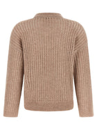 Peserico Micro Sequin Sweater Beige, view 2