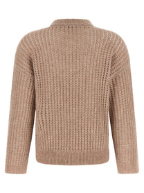 Peserico Micro Sequin Sweater Beige