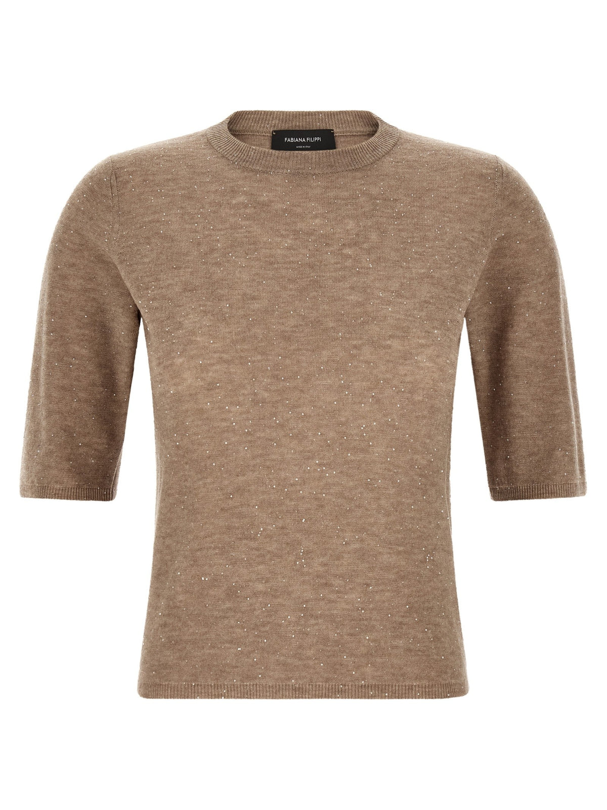 Fabiana Filippi Micro Sequin Shirt Beige