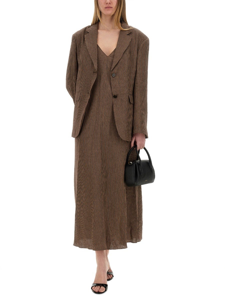 Alysi Women's Micro Stripes Blazer Brown